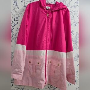 Kim Rogers Hot Pink Hooded Rain Jacket